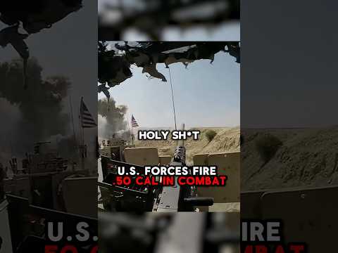 "U.S. Special Forces Firing .50 Cal in Intense Firefight"