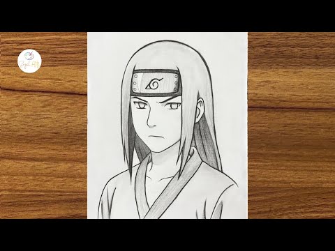 How To Draw Neji Hyuga From Naruto || Anime character drawing || Naruto characters drawing video