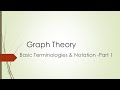 Graph Theory Concepts and Terminology