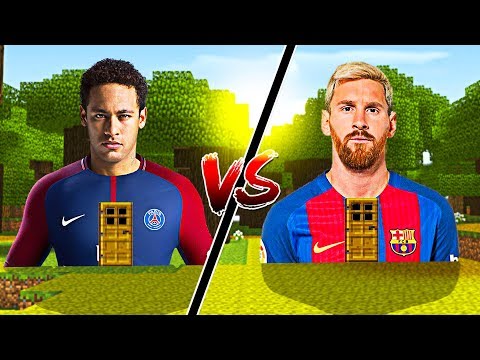 CASA NEYMAR vs CASA MESSI NO MINECRAFT !!