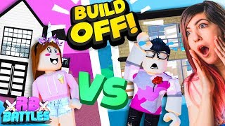 Roblox Build Videos Infinitube - hyper vs ashleytheunicorn bloxburg 5x5 house challenge build off for 40 000 robux roblox battles