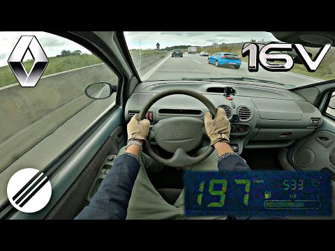 2002 RENAULT TWINGO 1.2 16V TOP SPEED DRIVE ON GERMAN AUTOBAHN 🏎