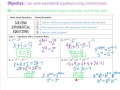 Solving Exponential Equations with Common Bases