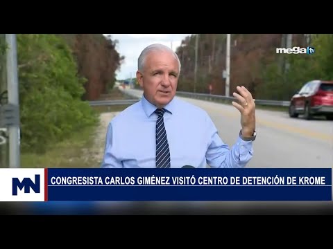 El Congresista republicano Carlos Giménez visitó el centro de detención de Krome.