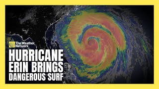 Hurricane Erin Strengthens, Poses 'Life-Threatening' Surf to East Coast Beaches | #forecast