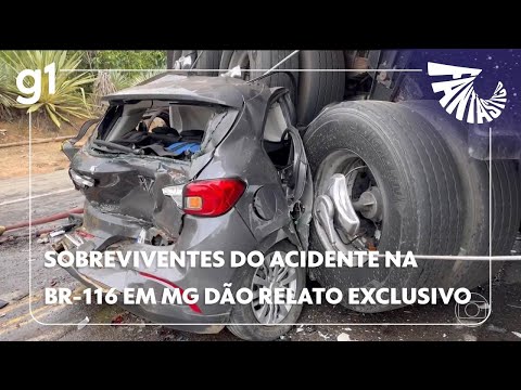 Exclusivo: sobreviventes do acidente na BR-116 em MG dizem que pneu de ônibus estourou #Fantástico