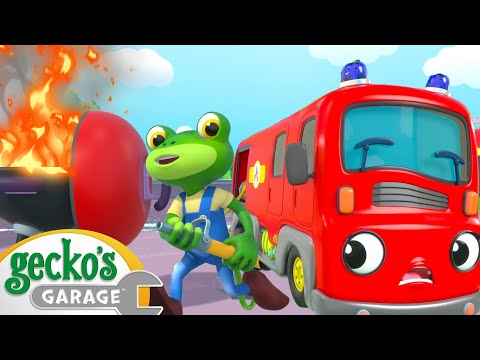 Fiona Firetruck’s Rescue Tune! 🚒🎶 Sing Along | Gecko's Garage | Learning Videos for Kids 🛻🐸🛠️