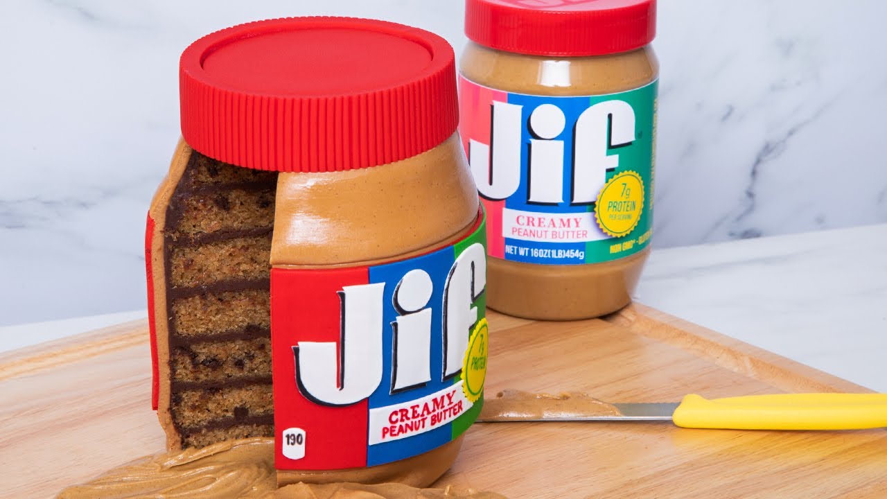 GIANT Jif Peanut Butter Jar. Made Of CAKE! How To Cake It with Yolanda Gampp