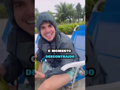Gustavo Mioto ensina como tomar água de coco com canudinho e diverte os amigos