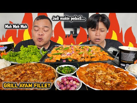 2X Spicy ! Ngegrill ayam fillet super pedas + cabe rawit bawang jahat, jadi makin KAHURUAN