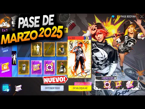 🔥 NUEVO PASE BOOYAH DE MARZO 2025 de FREE FIRE PROXIMO PASE ELITE NUEVA ACTUALIZACION SIGUIENTE