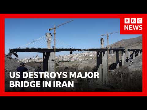 YouTube video thumbnail: US Destroys Major Bridge in Iran With Retaliation Strikes by Iran on Israel and Gulf 