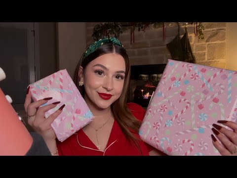 ASMR HUGE Secret Santa Unboxing😍🎄