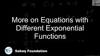 More on Equations with Different Exponential Functions