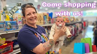 Reborn REACTIONS! Reborn Baby Doll Outing| Thrift with me + BIG Haul| Goodwill does what?!!!