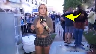 نسيت هذه المذيعة أنها على الهواء مباشرة وفعلت أشياء محرجة أمام الكاميرا !!