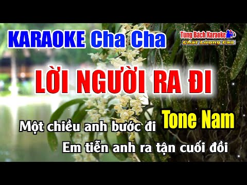 LỜI NGƯỜI RA ĐI || Karaoke Beat Cha Cha ( Tone Nam ) Karaoke Nhạc Sống Tùng Bách