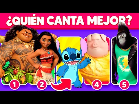 Adivina Quién Canta 🎤🎙️🎶 Canciones de Disney 🌊Moana❄️Elsa🌋Maui🤠Toy Story☀️Rapunzel🐉Mulan💙Stitch