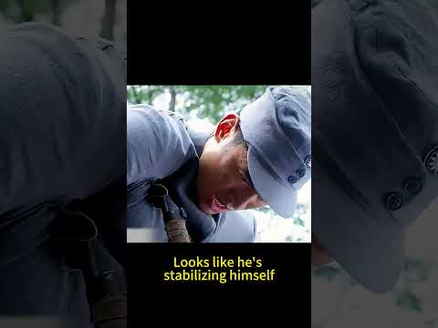 He stepped on the trigger and hit the other man.