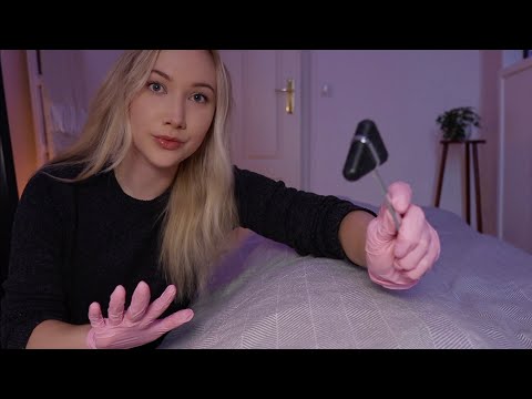 ASMR Sensory Check-Up Full Body POV | Deep Massage, Reflex Tapping, Gloves & Blanket Crinkles