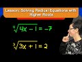 Solving Equations with Higher Roots
