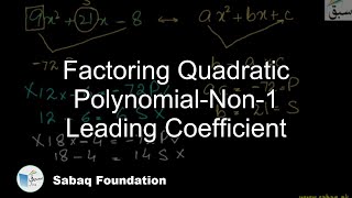 Factoring Quadratic Polynomial-Non-1 Leading Coefficient