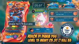 REKOR DUNIA LEVEL 15 MENIT 05.57 YSS KILL 33 ‼️LAWANN SAMPE MARAH MARAH WKWK 🗿