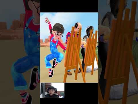 Scary Teacher 3D - Challenge of Painting Transforming into a Superman Showing Power #shortsvideo