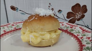 SONHO CASEIRO ASSADO COM CREME DE COCO SEM AMIDO DE MILHO