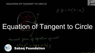Equation of Tangent to Circle