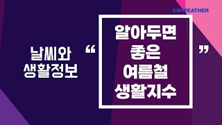 [날씨] 알아두면 좋은 여름철 생활지수/2025.08.25.KWEATHER