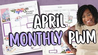 April Monthly Plan With Me 🌸 My Prettiest Spring Spread Yet| Happy Planner + KellofAPlan 