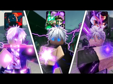 Using HOLLOW PURPLE in Different Roblox Anime Games