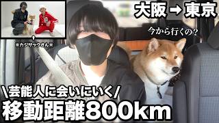 【芸能人に会いに行く！】大阪→東京(片道500km)でカジサックさんに会うまでの道のり。実は緊張で流血してたコラボの裏話も特別大公開です！