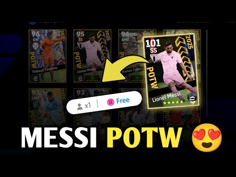 I got the New Messi POTW Card in eFootball 25 😍