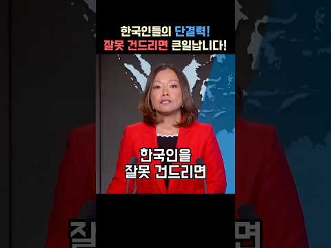 한국인들의 단결력은 위기에서 큰힘을 발휘한다는 외국인들