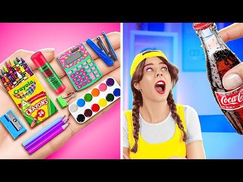 PARENTING HACKS AND GADGETS 📦 Cute Tiny School Supplies for Back to School 😱 Crafts by 123 GO