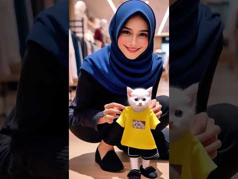 KUCING KECIL LUCU PENGEN KAOS MERAH #kucingkecillucu #warnamerah #animasi #ai #feedshorts