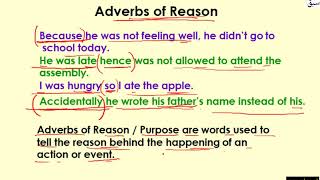 Adverbs of Reason