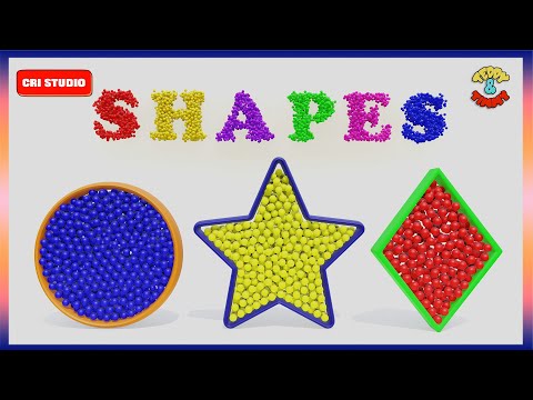 Shapes for Kids | Colors Name | Shape Names | Square | Colours for Toddlers | Color Pink | White