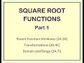 Exploring Square Root Functions and Their Transformations