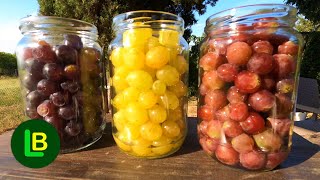 I preserve fresh grapes in jars. They don't spoil for years