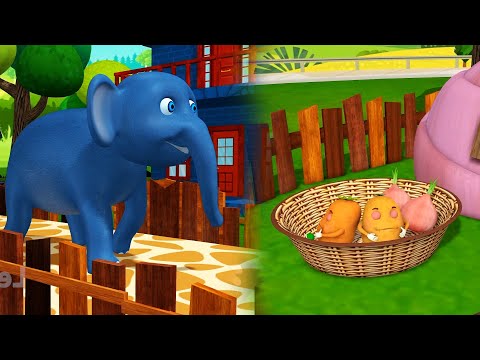 Aloo Kachaloo & Hathi Raja - आलू कचालू और हाथी राजा | Kids Learning Rhymes | 3D Animated Videos