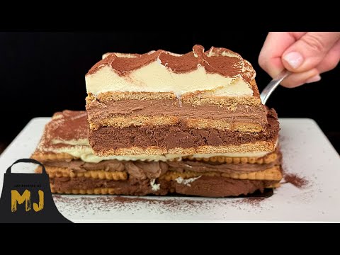 Tarta de galletas 3 chocolates | Fácil y sin horno