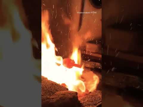 Making a Knife From Razor Blades #damascus#knifemaking#customknives#knife#knifeskills#htmi#shorts