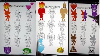 Emoji Color Mixing Palette The Amazing Digital Circus #pomni #jax #tadc