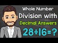 Whole Number Division with Decimal Answers