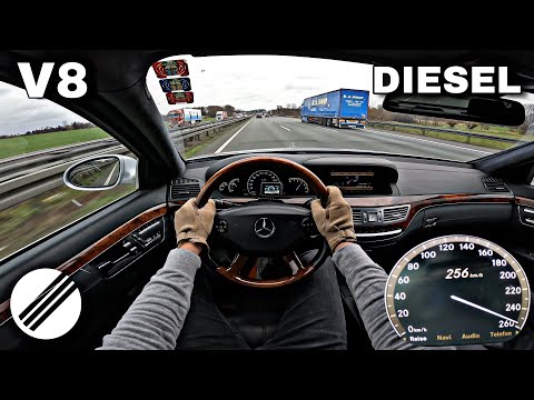 Mercedes-Benz S420 CDI W221 Top Speed Drive on German Autobahn🏎