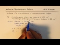 Volume and Height of Prisms