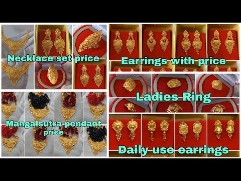 Gold mix jewellery designs with price || Latest 22ct gold jewellery collection